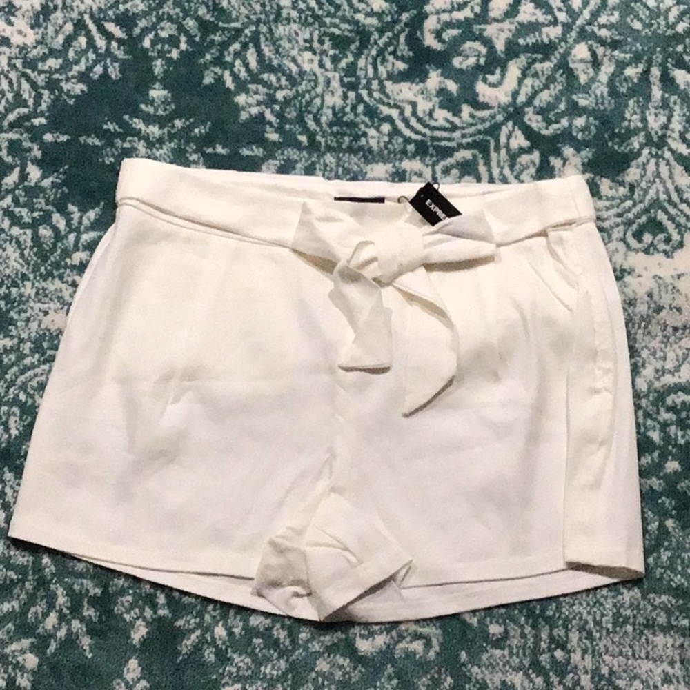 High rise midi shorts